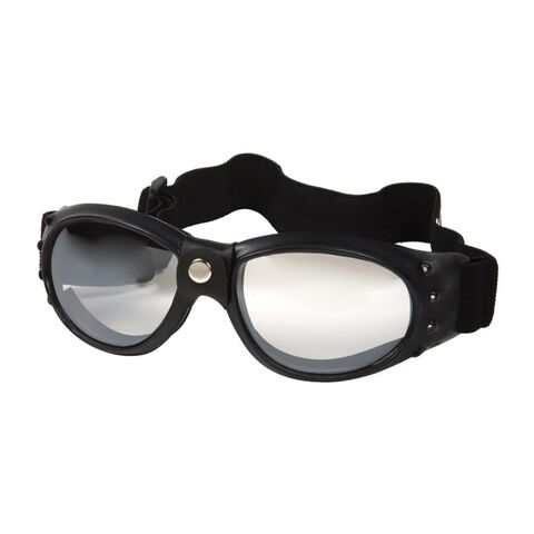 Chap'el Round Hinged Frame With Leather Over Nose Goggles