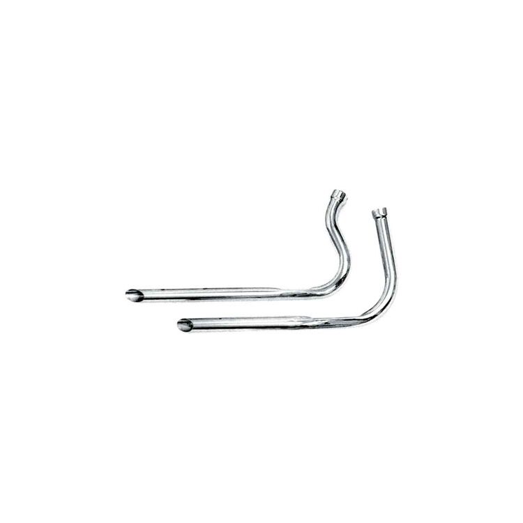 Paughco Long Staggered Dual Close Fit Exhaust For Harley FL 1958-1964