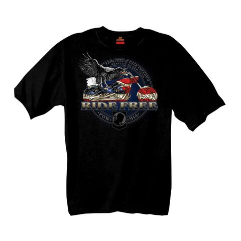 Hot Leathers Ride Free POW-MIA T-Shirt