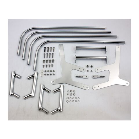 V-Twin Mfg. Saddlebag Guard Chrome Kit For Harley FL 1968-1977