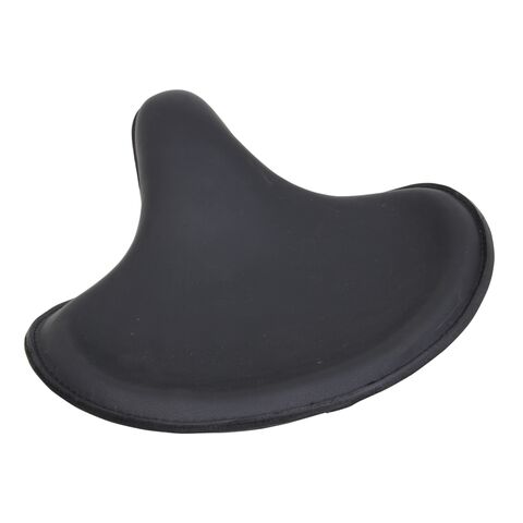 V-Twin Mfg. Black Leather Thin Style Solo Seat For Harley 1930-1984