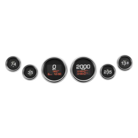 Dakota Digital MLX 8600 Series 6 Gauge Set For Harley 2004-2013