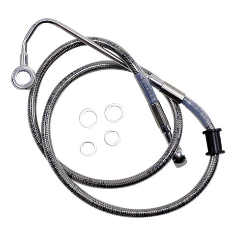 Drag Specialties Extended Upper Brake Line Kit For Harley ABS FXFB / FXLRS 2018-2024