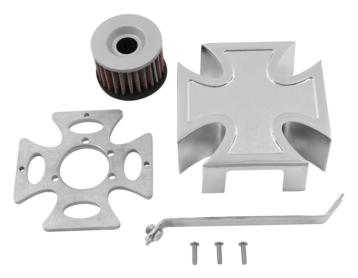 V-Twin Mfg. Maltese Cross Air Cleaner Assembly For Harley FL / FX 