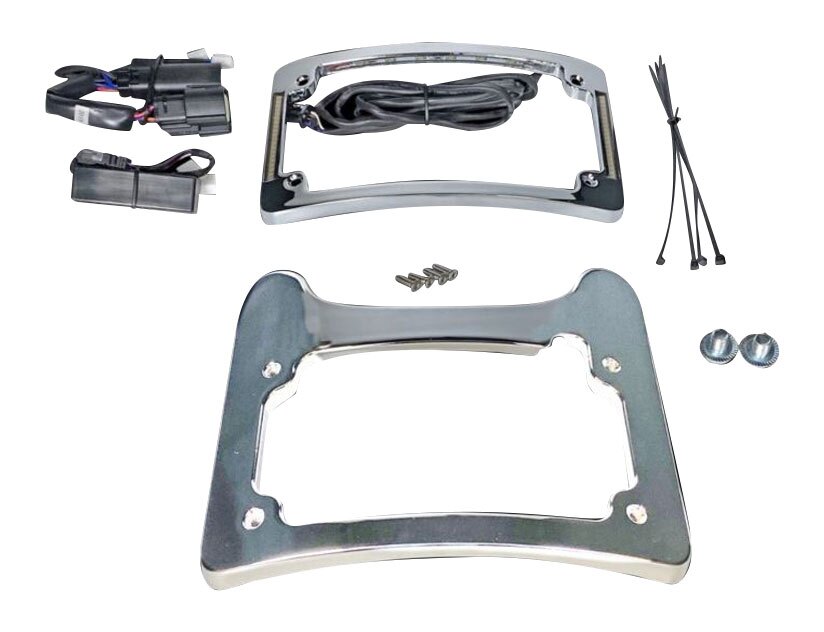 Custom Dynamics Turn Signal Eliminator With Tri Radius Plate Frame