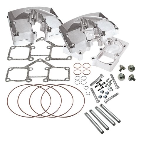 S&S Cycle Billet Rocker Covers with Rocker Shafts For Harley Shovelhead 1966-1984