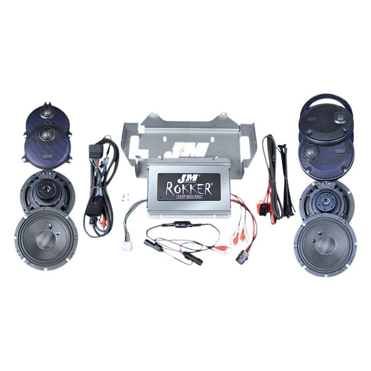 J&M Rokker XXR Extreme 800w 4 Speaker and Amp Install Kit For Harley Touring 2014-2021