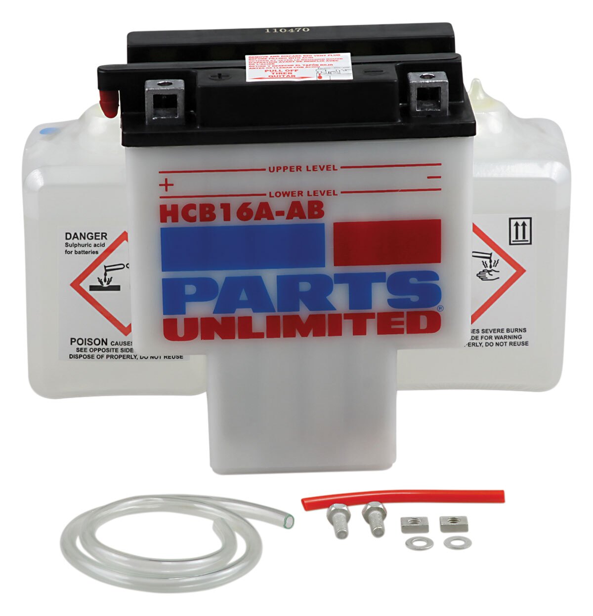 Parts Unlimited HYB16AAB Heavy Duty Battery Kit Honda Shadow 1100