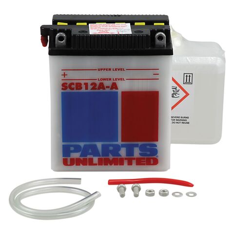 Parts Unlimited YB12A-A Heavy Duty Battery Kit Kawasaki ZX550 GPZ 1984-1985