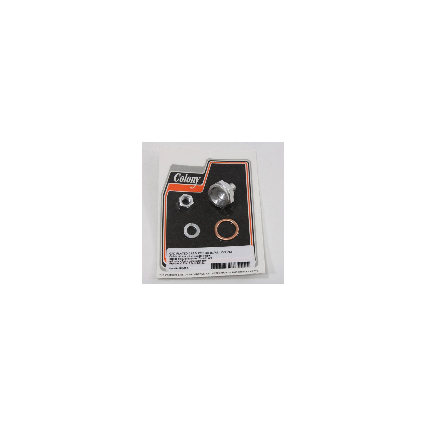 Colony Colony Linkert Carburetor Bowl Lock Nut Kit For Harley 1930-1965 - $19.95 at J&P Cycles