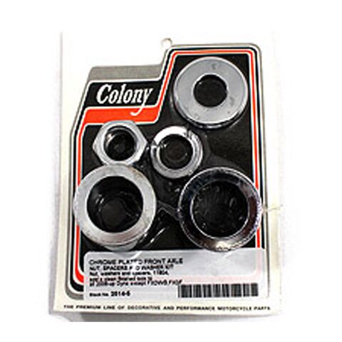 Colony Front Axle Nut And Spacer Kit For Harley Dyna 2008-2013