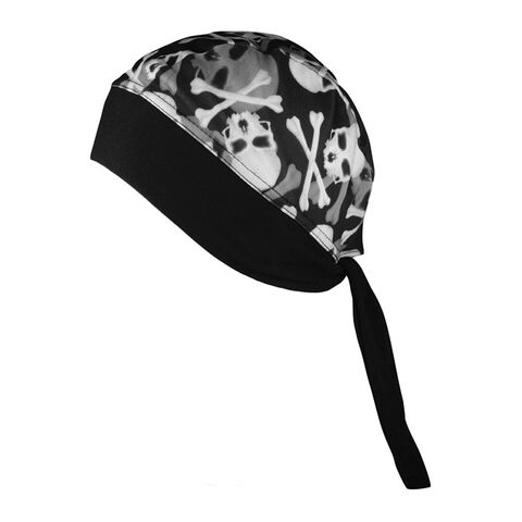 Schampa Skull And Crossbones Stretch Z-Wrap Headband