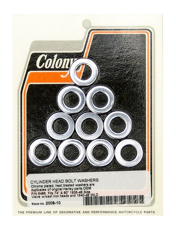 Colony Head Bolt Washers For Harley Flat Head With Cast Iron Heads