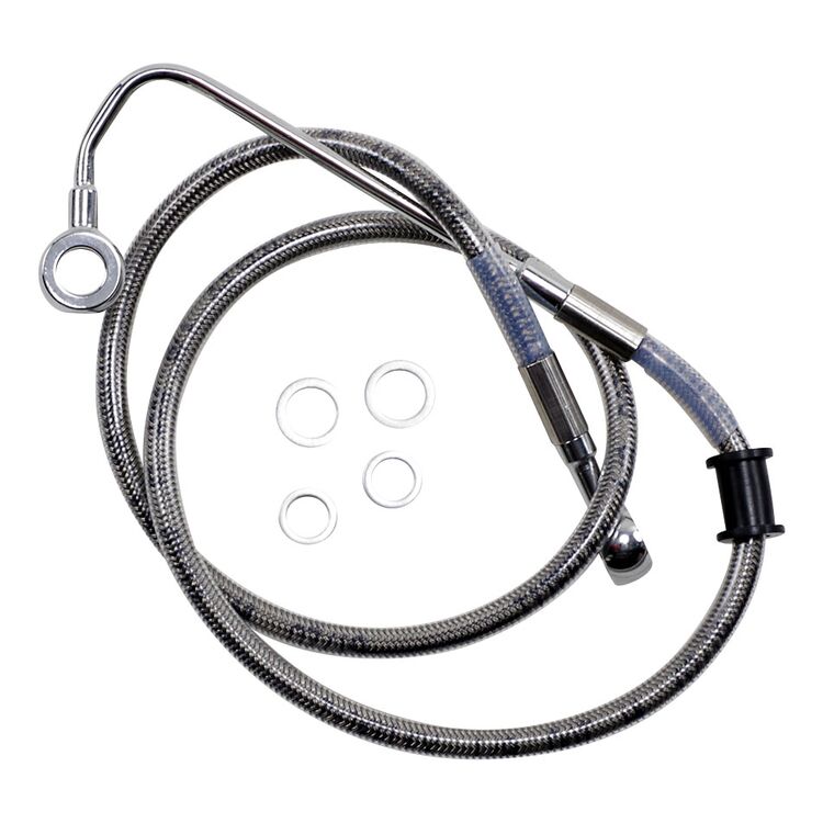 Drag Specialties Upper Front Brake Line Kit For ABS Harley FLHC / FXLR / FXST / FXBB 2018-2025