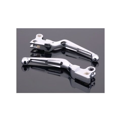 Drag Specialties Slotted Wide Blade Lever Set For Harley BT / XL 1982-1995