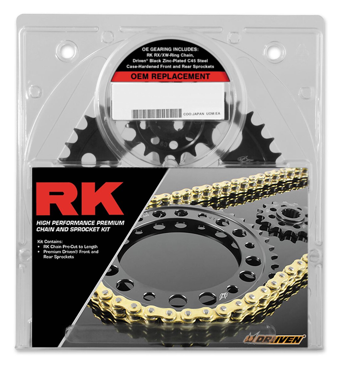 RK 520XSO Replacement Chain And Sprocket Kit Honda CBR500R CB500X  2013-2018