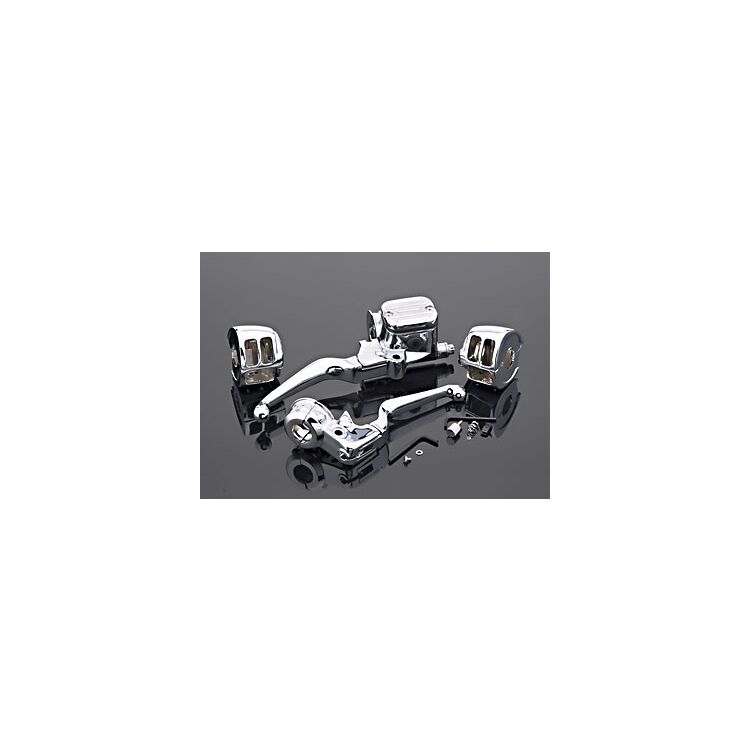 Milwaukee Twins 9/16" Single Disc Handlebar Control Kit For Harley 1996-2006