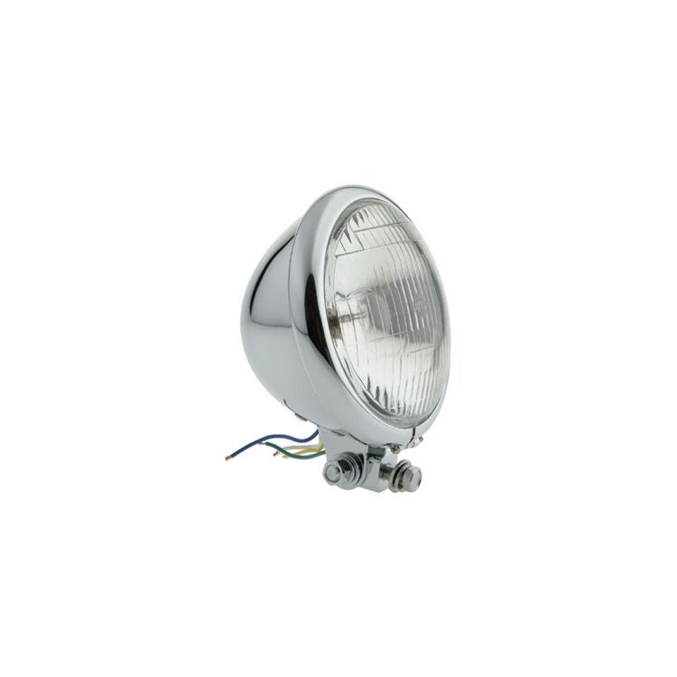 Milwaukee Twins Bottom-Mount 5 3/4" Halogen Headlight For Harley Softail / Dyna 1984-2017
