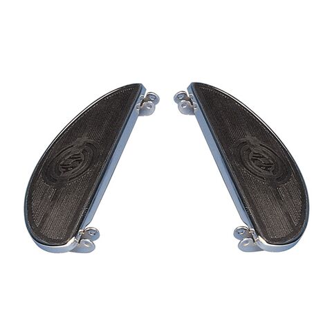 Milwaukee Twins Standard Oval Floorboards For Harley 1940-1984