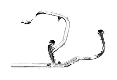 Paughco Dual Crossover Headpipe Set For Harley FL 1966-1969