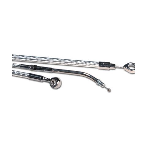 Magnum Sterling Chromite II Braided Rear Brake Line Kit For Harley Dyna 2008-2017