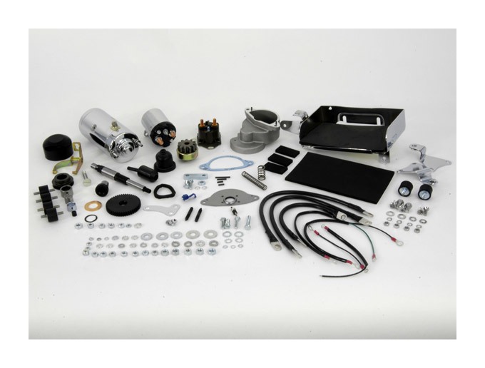 V-Twin Mfg. Chrome Electric Start Conversion Kit For Harley FL
