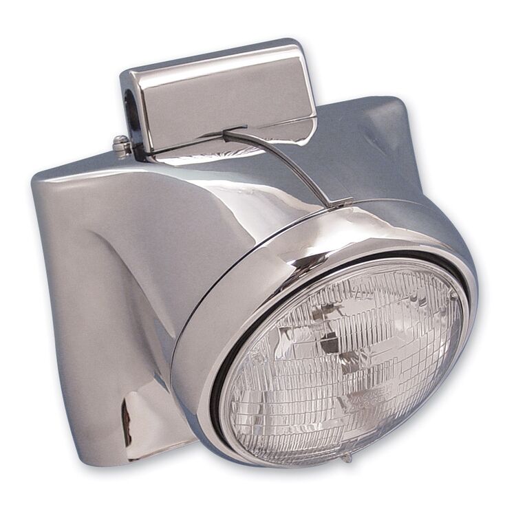 V-Twin Mfg. 7" Chrome Headlamp Cowl Kit For Harley FL 1960-1984