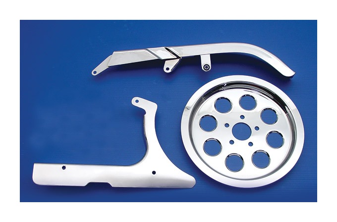 GLEN　ベルト V-Twin Mfg. Chrome Belt Guard Kit For Harley Softail 1986-1999