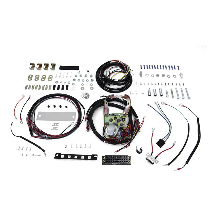 V-Twin Mfg. Wiring Harness / Dash Base Assembly For Harley FL 1972