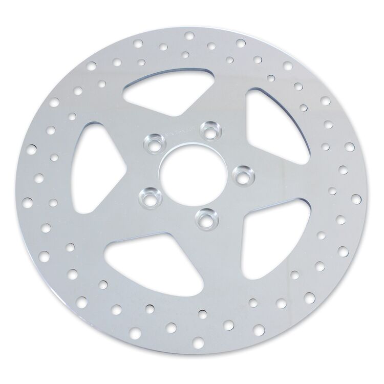 V-Twin Mfg. 11.5" Polished Stainless Rear Disc Brake Rotor For Harley 2000-2017
