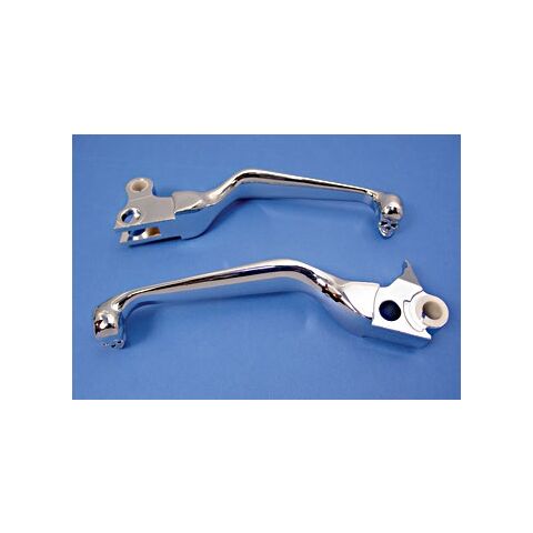 V-Twin Mfg. Skull Lever Set For Harley 1996-2007