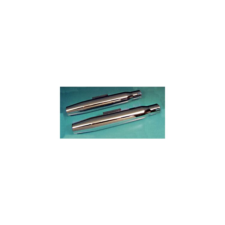V-Twin Mfg. Chrome Universal Tapered Slip-On Mufflers