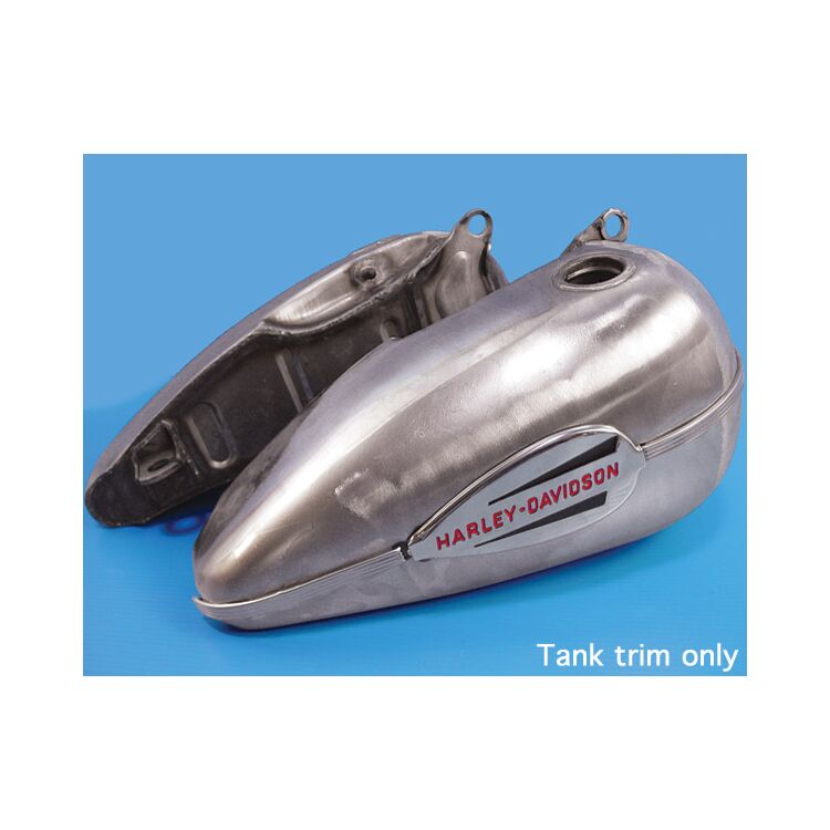V-Twin Mfg. Stainless Tank Emblem Trim Set For Harley FL EL UL 1937-1946