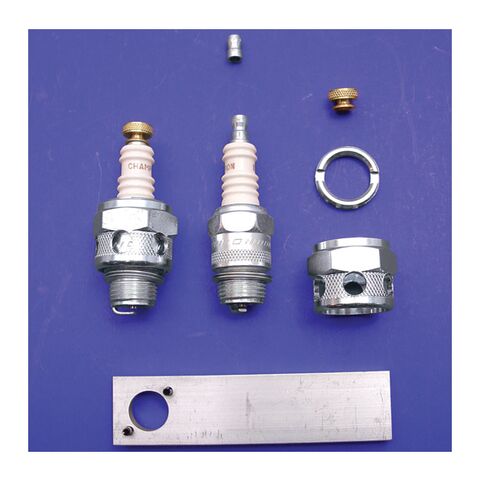 V-Twin Mfg. 18mm Spark Plug Conversion Kit For Harley FL EL UL WL 1936-1951