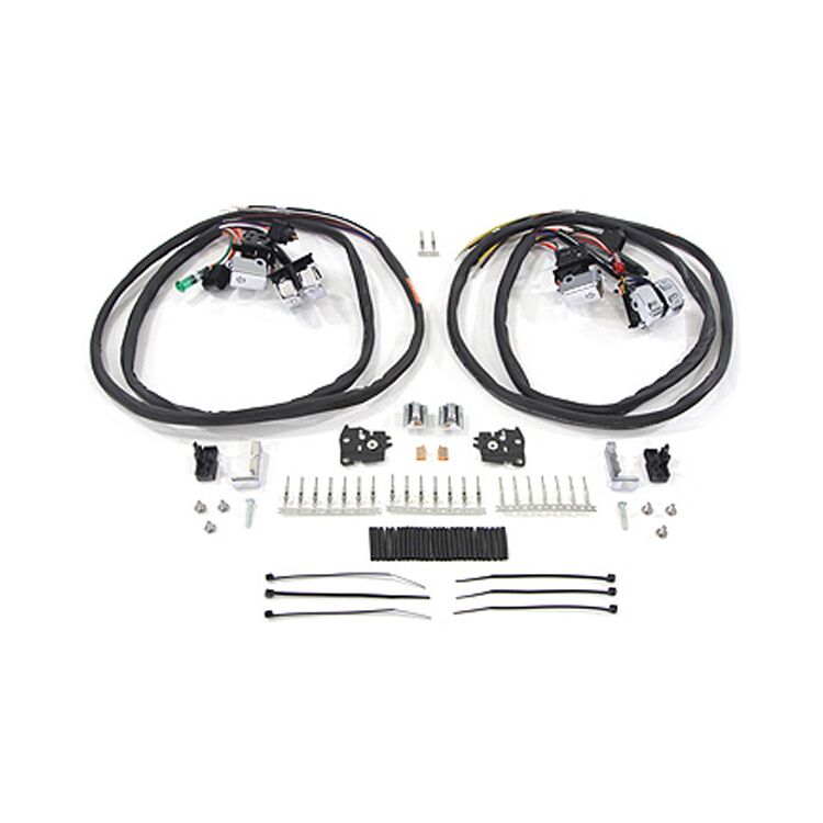 V-Twin Mfg. Chrome Handlebar Switch Kit With Cruise For Harley Touring 2007-2016