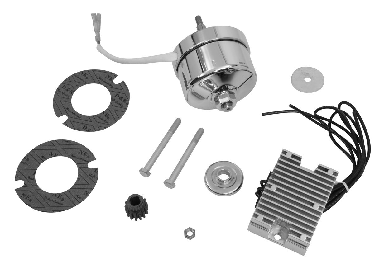 VTwin Mfg. Chrome Alternator Generator Conversion Kit For Harley