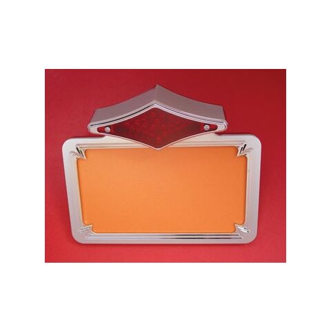V-Twin Mfg. Chrome Billet Diamond Fender Mount Taillight And License Plate Holder