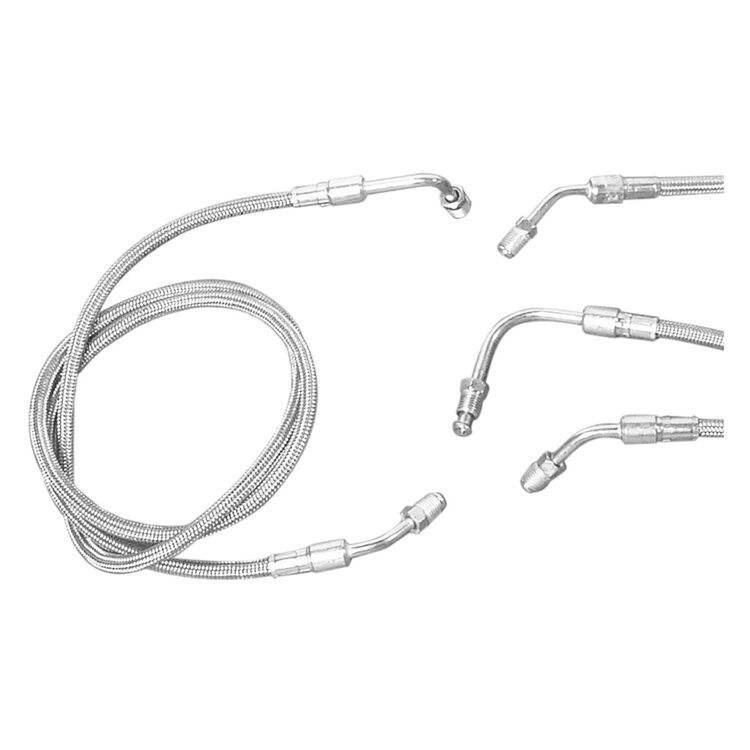 Russell Stainless Extended Front Brake Line Kit For Harley FLH 1972