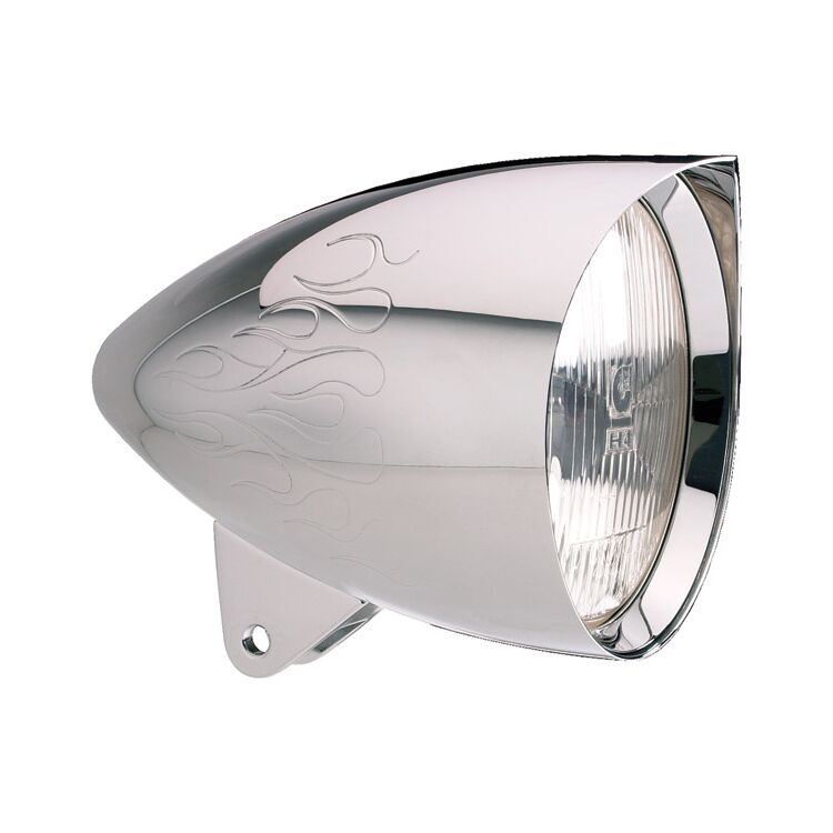 Headwinds 5 3/4″ Flamed Vampire Concours Rocket Headlight Housing