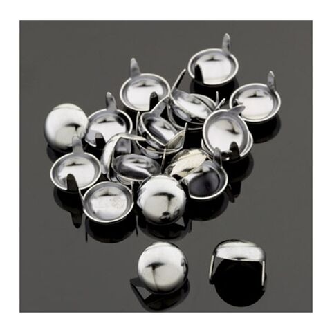 Eagle Leather Chrome 1/2" Round Studs - 20 Pack