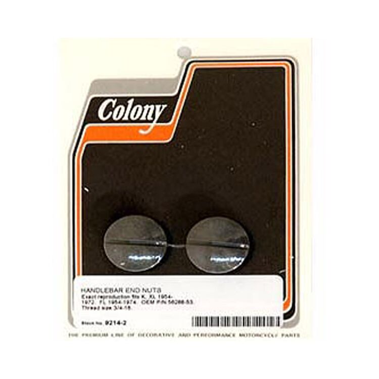 Colony Handlebar End Nuts For Harley FL / Sportster 1952-1977