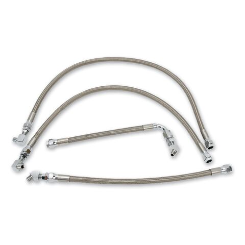 Drag Specialties Braided Oil Line Kit For Harley FXR 1987-1990
