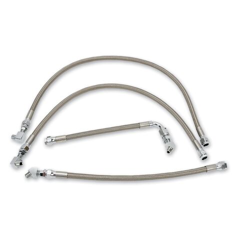 Drag Specialties Braided Oil Line Kit For Harley Softail 1987-1989