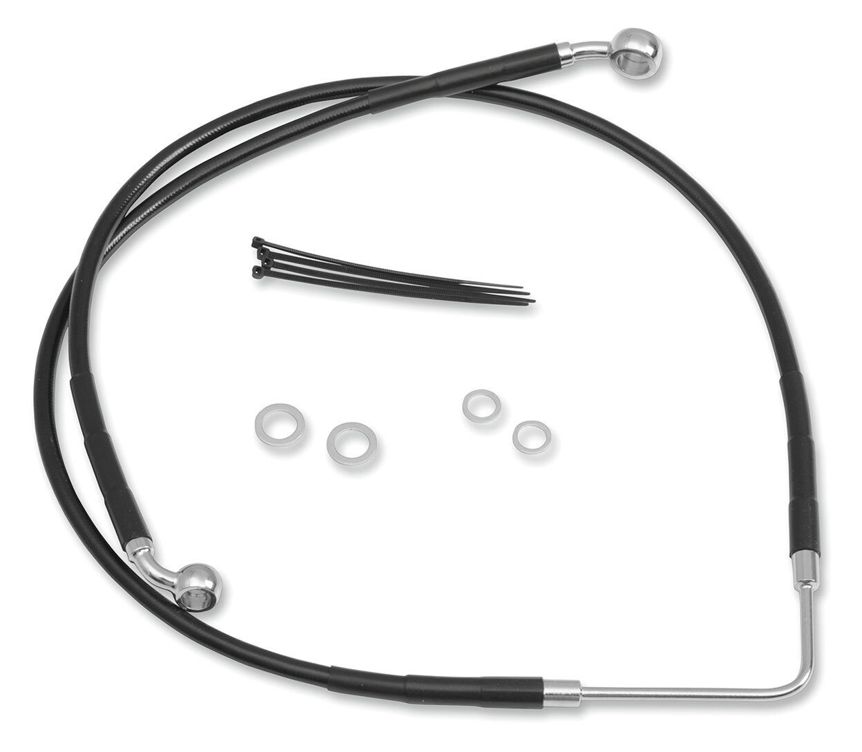 Drag Specialties Standard Length Front Brake Line Kit For Harley FXDWG
