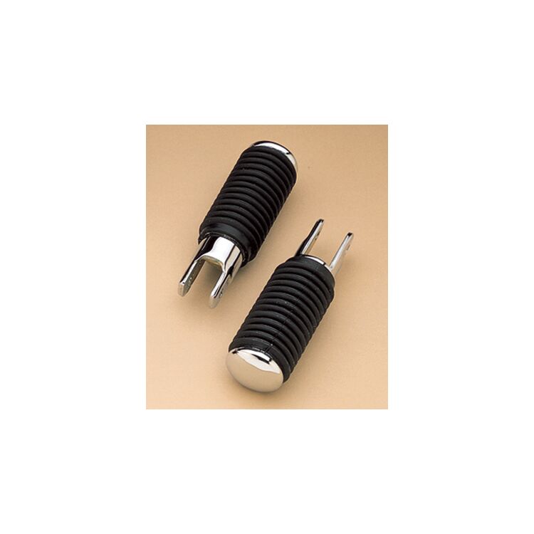 J&P Cycles Rubber Footpegs With End Caps