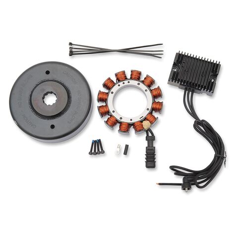 Drag Specialties Heavy-Duty 32 A Charging Kit With Black Regulator For Harley BT 1970-1996