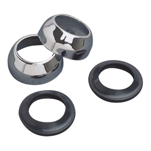 J&P Cycles Fork Boots With Cap Covers For Harley 1987-2005