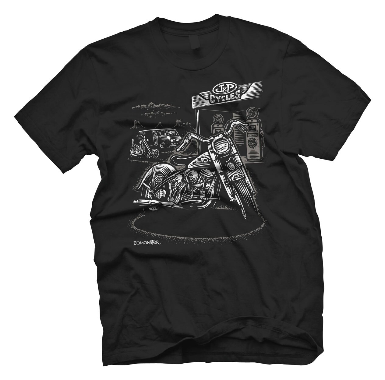 J&P Cycles Exclusive Bomonster "Gas" TShirt