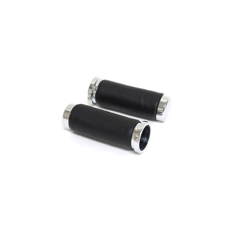V-Twin Mfg. Chrome And Leather Grips