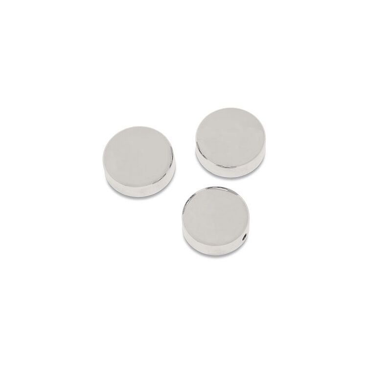 V-Twin Mfg. Triple Tree Nut Cover Set For Harley 1987-2013